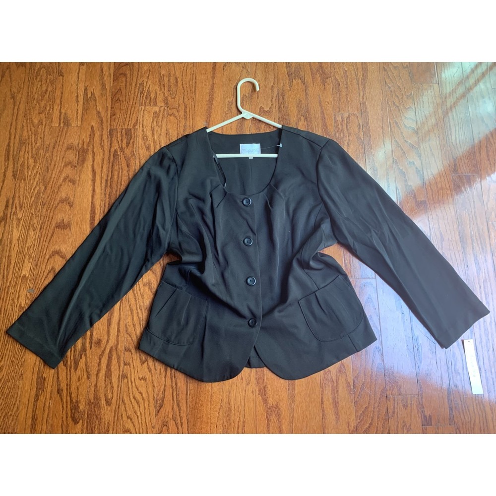 Pride & Joy Women's Black Blazer Size 14W NWT